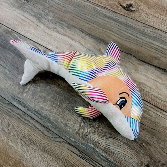 Kellytoy Other - Rainbow Dolphin Kelly Toy Collectable Metallic Carnival Claw Prize Clean